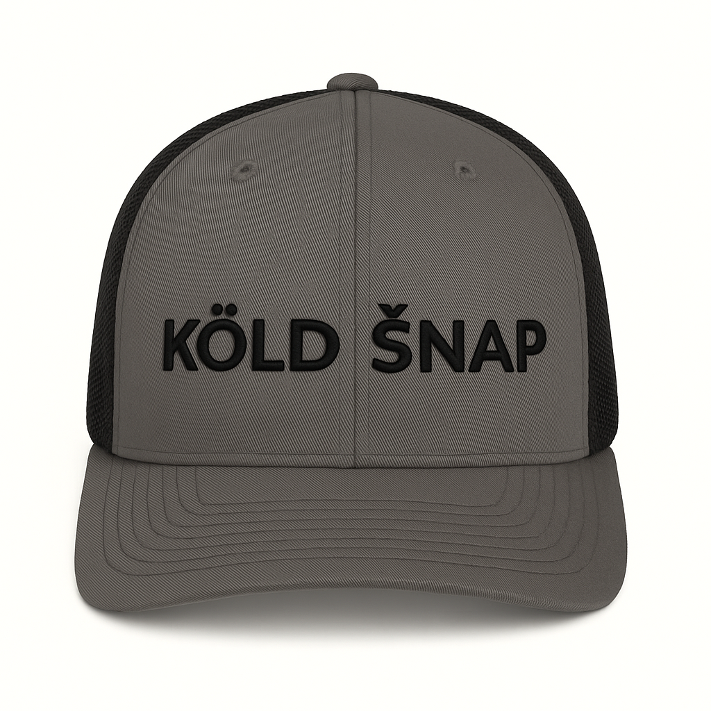 Trucker Cap - Yupoong 6606 - Charcoal / Black Logo / Mesh