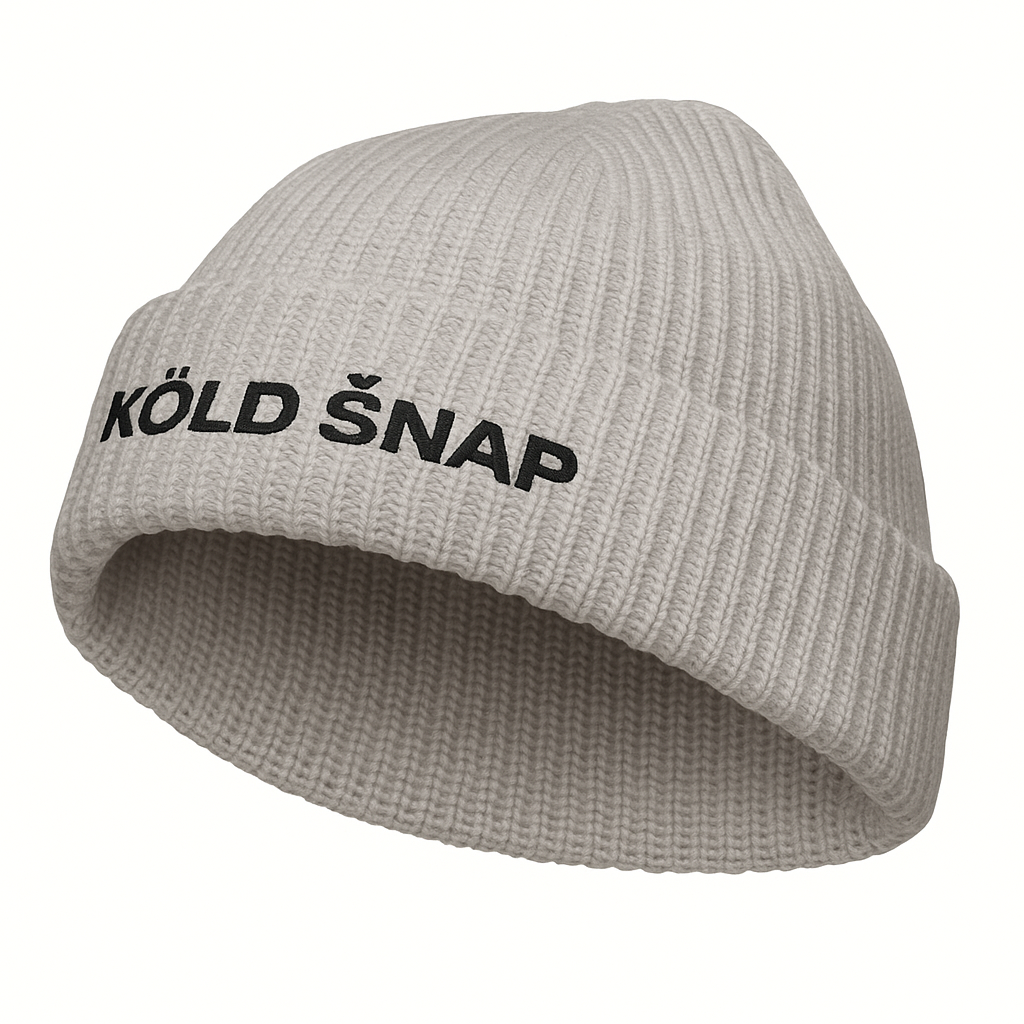 Fisherman beanie - Heather / Black Logo