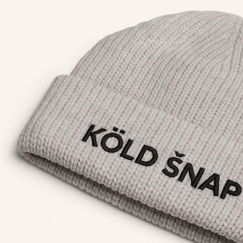 Fisherman beanie - Heather / Black Logo