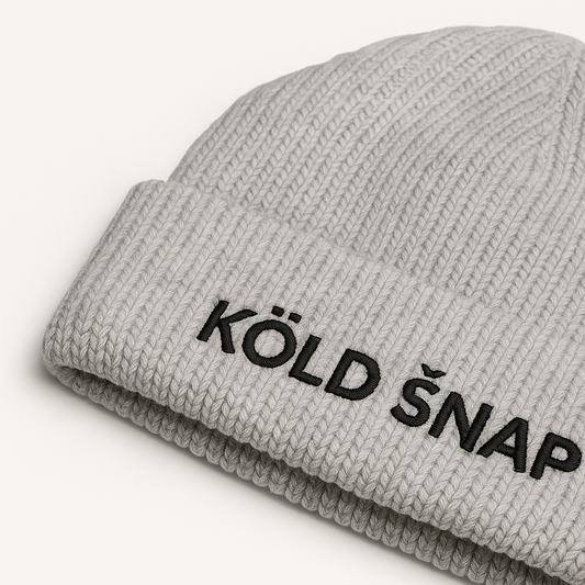 Fisherman beanie - Heather / Black Logo